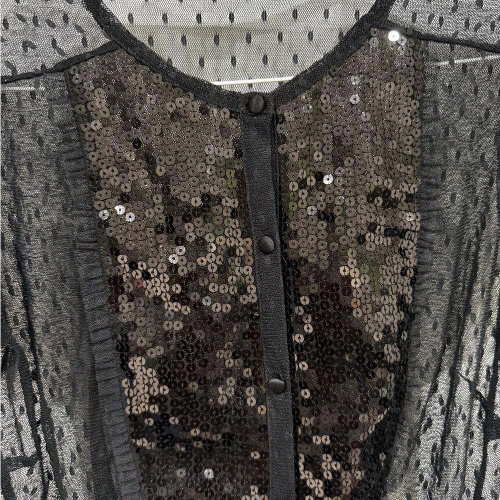 Express Black Sheer Blouse - Picture 6 of 8
